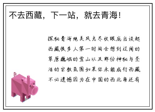 不去西藏，下一站，就去青海！